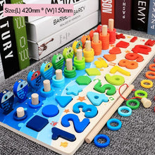 Load image into Gallery viewer, Kids Montessori Math Toys For Toddlers Educational Wooden Puzzle Fishing Toys Count Number Shape Matching Sorter Games Board Toy