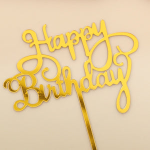 10Pcs/Pack Acrylic Cake Toppers Happy Birthday Cake Toppers For Womens Mens Kids Birthday Party Decor Baby Shower Supplies Tools