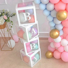 Load image into Gallery viewer, Transparent Alphabet Balloon Box Wedding Baby Shower Boy Girl Decoration Birthday Party Kids Baby Shower 1st Birthday Decor