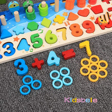 Load image into Gallery viewer, Kids Montessori Math Toys For Toddlers Educational Wooden Puzzle Fishing Toys Count Number Shape Matching Sorter Games Board Toy