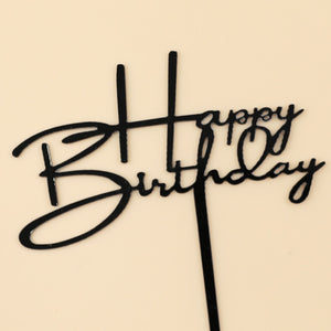 10Pcs/Pack Acrylic Cake Toppers Happy Birthday Cake Toppers For Womens Mens Kids Birthday Party Decor Baby Shower Supplies Tools