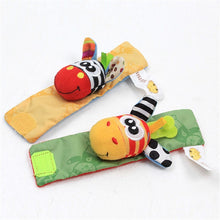 Load image into Gallery viewer, Baby Toys 0 6 12 Months Cute Stuffed Animals Baby Rattle Socks Wrist Baby Rattles Newborn Toys Make Sounds Games For Babies
