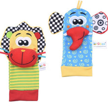 Load image into Gallery viewer, Baby Toys 0 6 12 Months Cute Stuffed Animals Baby Rattle Socks Wrist Baby Rattles Newborn Toys Make Sounds Games For Babies