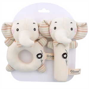 Newborn Baby Rattles Rabbit Bear Grab Ability Training Toys Infant Stroller Bed Hanging Bell Plush Dolls игрушки для детей