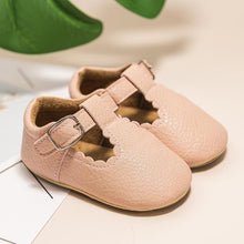 Load image into Gallery viewer, KIDSUN Newborn Baby Shoes Stripe PU Leather Boy Girl Shoes  Toddler Rubber Sole Anti-slip First Walkers Infant Moccasins