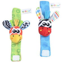 Load image into Gallery viewer, Infant Socks Wrist Rattle Toys Baby Toys 0 12 Months Newborn Cartoon Animal Plush Socks Wrist Strap Rattle for Baby Girl Boy Hot