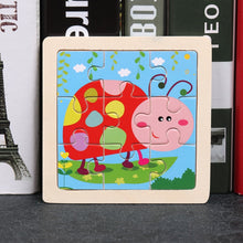 Load image into Gallery viewer, 11X11CM Kids Wooden Puzzle Cartoon Animal Traffic Tangram Wood Puzzle Toys Educational Jigsaw Toys for Children GiftS