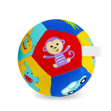 Load image into Gallery viewer, Baby Toys 0 12 Months Soft Cloth Rattle Ball Stuffed Baby Play Ball with Bell Cartoon Animals Interactive Toys Educational Toys
