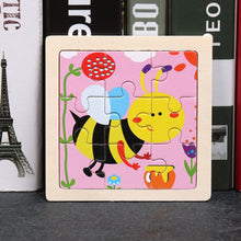 Load image into Gallery viewer, 11X11CM Kids Wooden Puzzle Cartoon Animal Traffic Tangram Wood Puzzle Toys Educational Jigsaw Toys for Children GiftS
