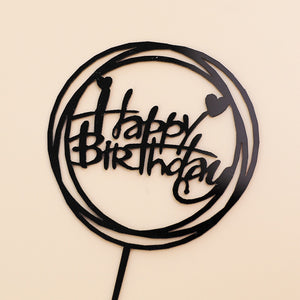 10Pcs/Pack Acrylic Cake Toppers Happy Birthday Cake Toppers For Womens Mens Kids Birthday Party Decor Baby Shower Supplies Tools
