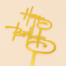 Load image into Gallery viewer, 10Pcs/Pack Acrylic Cake Toppers Happy Birthday Cake Toppers For Womens Mens Kids Birthday Party Decor Baby Shower Supplies Tools