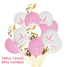 Load image into Gallery viewer, WEIGAO Unicorn Decoration Birthday Party Decor Kids Unicorn Disposable Tableware set Baby Shower Girl Birthday Party Supplies