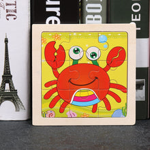 Load image into Gallery viewer, 11X11CM Kids Wooden Puzzle Cartoon Animal Traffic Tangram Wood Puzzle Toys Educational Jigsaw Toys for Children GiftS
