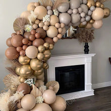 Load image into Gallery viewer, Apricot Coffee Brown Balloon Garland Arch Kit Wedding Birthday Party Decoration Kids Latex Balloon Globos Baby Shower Decor