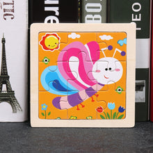 Load image into Gallery viewer, 11X11CM Kids Wooden Puzzle Cartoon Animal Traffic Tangram Wood Puzzle Toys Educational Jigsaw Toys for Children GiftS