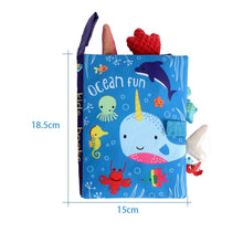 Load image into Gallery viewer, 0-36M Baby Early Learning Toy Tail Cloth Book Parent-child Interactive Sound Paper Puzzle Cloth Book Rattle