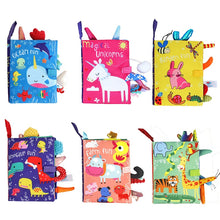 Load image into Gallery viewer, 0-36M Baby Early Learning Toy Tail Cloth Book Parent-child Interactive Sound Paper Puzzle Cloth Book Rattle
