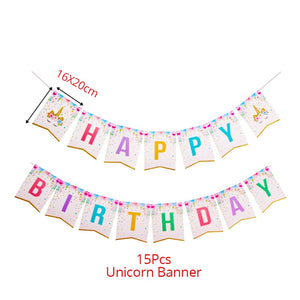 WEIGAO Unicorn Decoration Birthday Party Decor Kids Unicorn Disposable Tableware set Baby Shower Girl Birthday Party Supplies