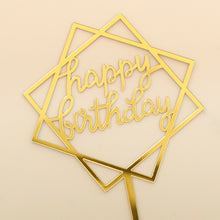 Load image into Gallery viewer, 10Pcs/Pack Acrylic Cake Toppers Happy Birthday Cake Toppers For Womens Mens Kids Birthday Party Decor Baby Shower Supplies Tools