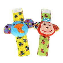 Load image into Gallery viewer, Baby Toys 0 6 12 Months Cute Stuffed Animals Baby Rattle Socks Wrist Baby Rattles Newborn Toys Make Sounds Games For Babies