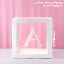 Load image into Gallery viewer, Transparent Alphabet Balloon Box Wedding Baby Shower Boy Girl Decoration Birthday Party Kids Baby Shower 1st Birthday Decor