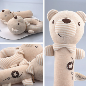 Newborn Baby Rattles Rabbit Bear Grab Ability Training Toys Infant Stroller Bed Hanging Bell Plush Dolls игрушки для детей