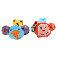 Load image into Gallery viewer, Infant Socks Wrist Rattle Toys Baby Toys 0 12 Months Newborn Cartoon Animal Plush Socks Wrist Strap Rattle for Baby Girl Boy Hot