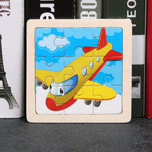 Load image into Gallery viewer, 11X11CM Kids Wooden Puzzle Cartoon Animal Traffic Tangram Wood Puzzle Toys Educational Jigsaw Toys for Children GiftS
