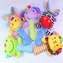 Load image into Gallery viewer, Baby Toys 0 6 12 Months Cute Stuffed Animals Baby Rattle Socks Wrist Baby Rattles Newborn Toys Make Sounds Games For Babies