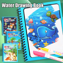 Load image into Gallery viewer, Montessori Toys Reusable Coloring Book Magic Water Drawing Book Painting Drawing Toys Sensory Early Education Toys for Kids