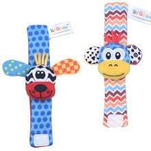 Load image into Gallery viewer, Baby Toys 0 6 12 Months Cute Stuffed Animals Baby Rattle Socks Wrist Baby Rattles Newborn Toys Make Sounds Games For Babies