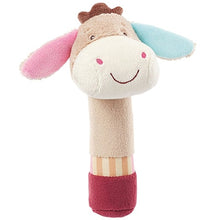 Load image into Gallery viewer, Baby Toys 0 12 Months Soft Cloth Rattle Ball Stuffed Baby Play Ball with Bell Cartoon Animals Interactive Toys Educational Toys