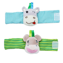 Load image into Gallery viewer, Infant Socks Wrist Rattle Toys Baby Toys 0 12 Months Newborn Cartoon Animal Plush Socks Wrist Strap Rattle for Baby Girl Boy Hot