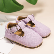 Load image into Gallery viewer, KIDSUN Newborn Baby Shoes Stripe PU Leather Boy Girl Shoes  Toddler Rubber Sole Anti-slip First Walkers Infant Moccasins