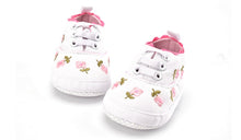 Load image into Gallery viewer, Baby Girl Shoes White Lace Floral Embroidered Soft Shoes Prewalker Walking Toddler Kids Shoes First Walker free shipping