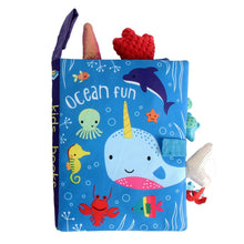 Load image into Gallery viewer, 0-36M Baby Early Learning Toy Tail Cloth Book Parent-child Interactive Sound Paper Puzzle Cloth Book Rattle