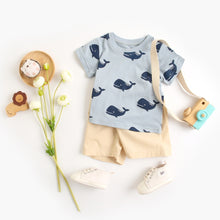 Load image into Gallery viewer, Sanlutoz Cartoon Boys Clothing Sets Summer Short Sleeve Cotton Baby Tops + Baby Shorts 2Pcs Casual