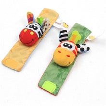 Load image into Gallery viewer, Infant Socks Wrist Rattle Toys Baby Toys 0 12 Months Newborn Cartoon Animal Plush Socks Wrist Strap Rattle for Baby Girl Boy Hot