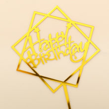 Load image into Gallery viewer, 10Pcs/Pack Acrylic Cake Toppers Happy Birthday Cake Toppers For Womens Mens Kids Birthday Party Decor Baby Shower Supplies Tools