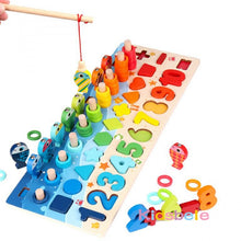 Load image into Gallery viewer, Kids Montessori Math Toys For Toddlers Educational Wooden Puzzle Fishing Toys Count Number Shape Matching Sorter Games Board Toy