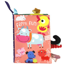 Load image into Gallery viewer, 0-36M Baby Early Learning Toy Tail Cloth Book Parent-child Interactive Sound Paper Puzzle Cloth Book Rattle