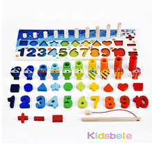 Load image into Gallery viewer, Kids Montessori Math Toys For Toddlers Educational Wooden Puzzle Fishing Toys Count Number Shape Matching Sorter Games Board Toy