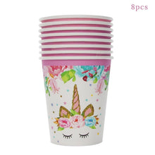 Load image into Gallery viewer, WEIGAO Unicorn Decoration Birthday Party Decor Kids Unicorn Disposable Tableware set Baby Shower Girl Birthday Party Supplies