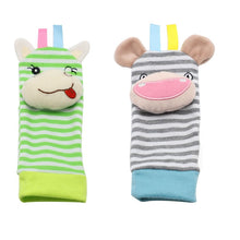 Load image into Gallery viewer, Infant Socks Wrist Rattle Toys Baby Toys 0 12 Months Newborn Cartoon Animal Plush Socks Wrist Strap Rattle for Baby Girl Boy Hot