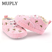Load image into Gallery viewer, Baby Girl Shoes White Lace Floral Embroidered Soft Shoes Prewalker Walking Toddler Kids Shoes First Walker free shipping