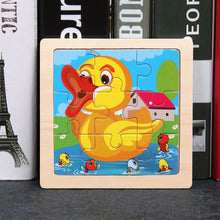 Load image into Gallery viewer, 11X11CM Kids Wooden Puzzle Cartoon Animal Traffic Tangram Wood Puzzle Toys Educational Jigsaw Toys for Children GiftS