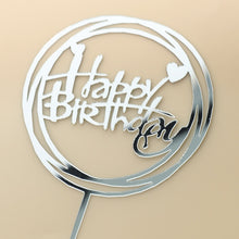 Load image into Gallery viewer, 10Pcs/Pack Acrylic Cake Toppers Happy Birthday Cake Toppers For Womens Mens Kids Birthday Party Decor Baby Shower Supplies Tools