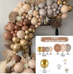 Apricot Coffee Brown Balloon Garland Arch Kit Wedding Birthday Party Decoration Kids Latex Balloon Globos Baby Shower Decor
