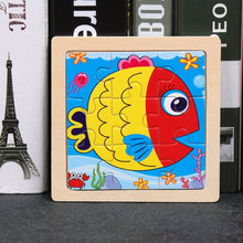 Load image into Gallery viewer, 11X11CM Kids Wooden Puzzle Cartoon Animal Traffic Tangram Wood Puzzle Toys Educational Jigsaw Toys for Children GiftS