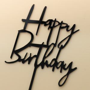 10Pcs/Pack Acrylic Cake Toppers Happy Birthday Cake Toppers For Womens Mens Kids Birthday Party Decor Baby Shower Supplies Tools
